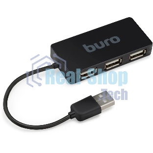 USB-концентратор Buro BU-HUB4-U2.0-Slim, USB, USB 4 порта, USB