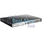 Коммутатор D-Link DGS-3130-30PS/B2A Управляемый L3 стекируемый коммутатор с 24 портами 10/100/1000Base-T, 2 портами 10Gbase-T и 4 портами 10Gbase-X SFP+ (24 порта PoE 802.3af/at, PoE-бюджет 370 Вт; 740 Вт с DPS-700)