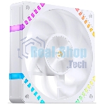 Вентилятор для корпуса JONSBO HF2-120WR Reverse (120x120x25мм, 4-pin PWM, ARGb, 63.3CFM, 29.5dBA, 2200RPM, белый)