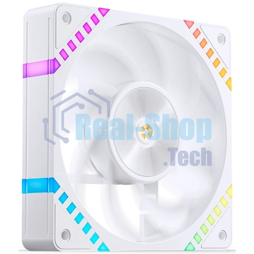 Вентилятор для корпуса JONSBO HF2-120WR Reverse (120x120x25мм, 4-pin PWM, ARGb, 63.3CFM, 29.5dBA, 2200RPM, белый)