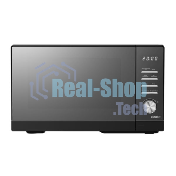 Микроволновая печь Centek CT-1564 черный, 23 л, 800 Вт, переключатели - кнопки, поворотный механизм
