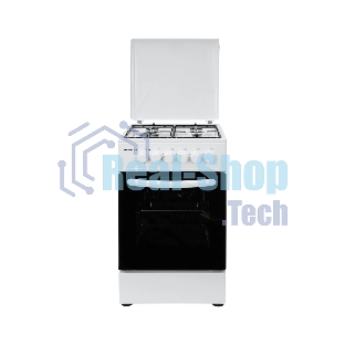 Плита комбинированная Kraft KF-FSK5302EW белый, конфорок 4 газовых, духовка 58 л, 50 см x 85.5 см x 55 см