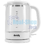 Чайник электрический Domfy DSW-EK304 1.7л. 2200Вт белый (корпус: стекло)