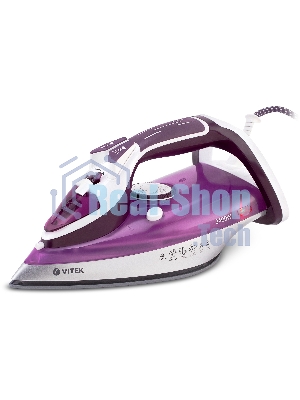 Утюг Vitek VT-1246 фиолетовый, 2400 Вт, 30 г/мин, 140 г/мин, 350 мл