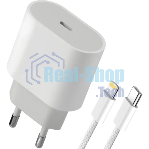 Сетевое зарядное устройство Defender UPA-121 20W, USB C, Lightning, белый