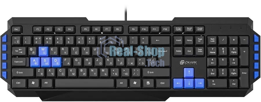 Клавиатура Oklick 750G Frost War проводная, USB Type-A, чёрный