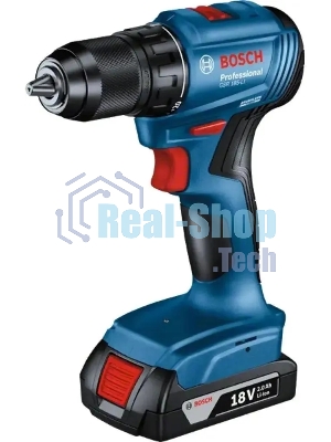 Дрель-шуруповерт Bosch GSR 185-LI, 18 В, 2 Ач, 50 Нм, бесщеточный