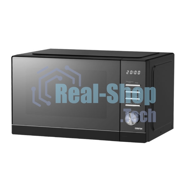 Микроволновая печь Centek CT-1564 черный, 23 л, 800 Вт, переключатели - кнопки, поворотный механизм