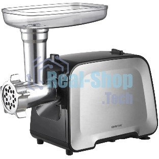 Мясорубка электрическая Centek CT-1604 Комбайн серый, 2200 Вт, 2.2 кг/мин, реверс, защита от перегрузки, насадки - 7