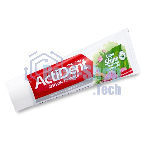Зубная паста Active ACTIDENT Розмарин и Гималайская соль Ultra Shine, без парабенов, 100 г (512901005)