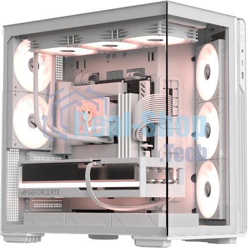 Компьютерный корпус Formula V Line Crystal Z7 PA White, ATX, TYPE-C*1, USB3.0*1, Front+Side Glass, SIDE 3x PERFORMANCE ARGB, REAR 2x PERFORMANCE ARGB