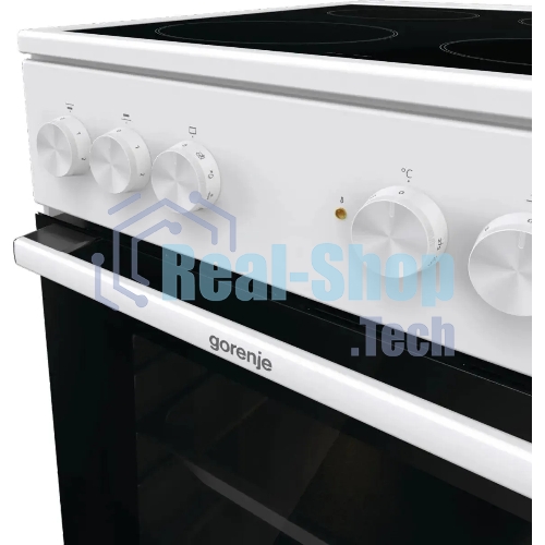 Плита электрическая Gorenje GEC5A41WG белый, конфорок 4 электрических, духовка 62 л, 50 см x 85 см x 59.4 см