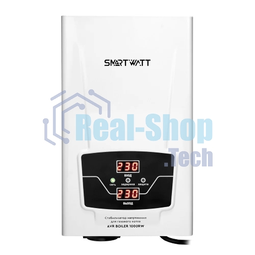 Стабилизатор напряжения для газового котла SMARTWATT AVR BOILER 1000RW (140W - 260W, 1000VA, 1 кВт, 50 Гц, розеток - 1,