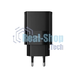 Сетевое зарядное устройство MORE CHOICE NC81a СЗУ 1USB+1Type-C 3.0A PD 20W+ QC3.0, черный