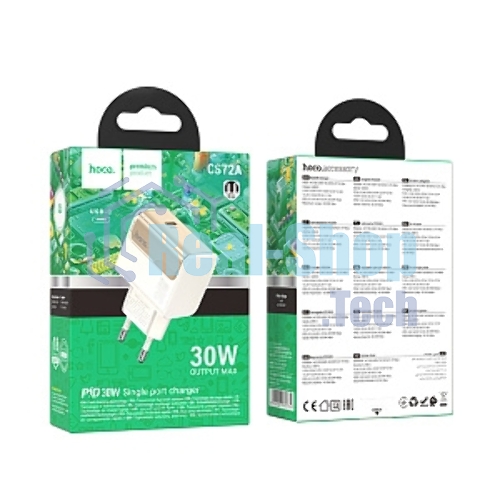Сетевое зарядное устройство HOCO CS72A 1Type-C PD30W, белый