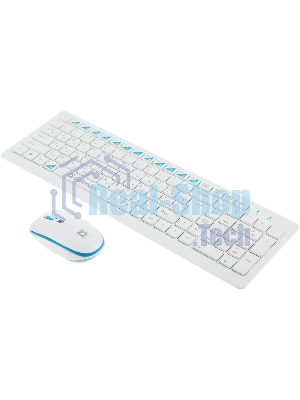 Комплект клавиатура+мышь Defender Skyline 895 беспроводной, USB, 2000 DPI, белый