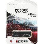 Накопитель SSD Kingston KC3000, 4Tb, PCIe 4.0 x4, M.2 2280, NVMe, R/W 7000/7000, с радиатором