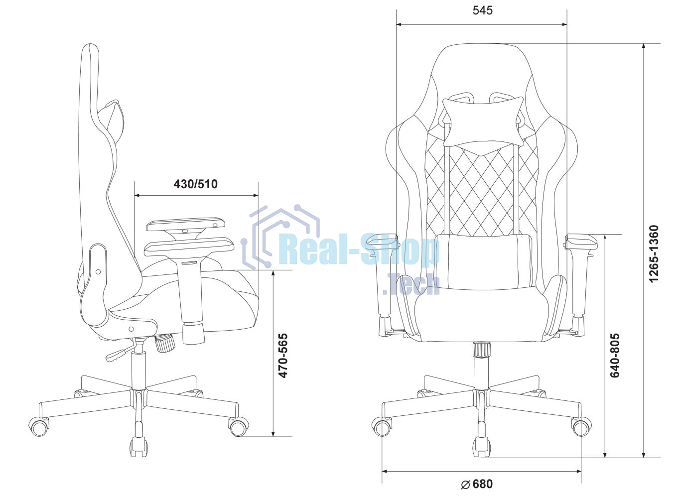 Кресло Бюрократ VIKING 7 KNIGHT BL FABRIC синий, ткань, 120 кг, механизм качания