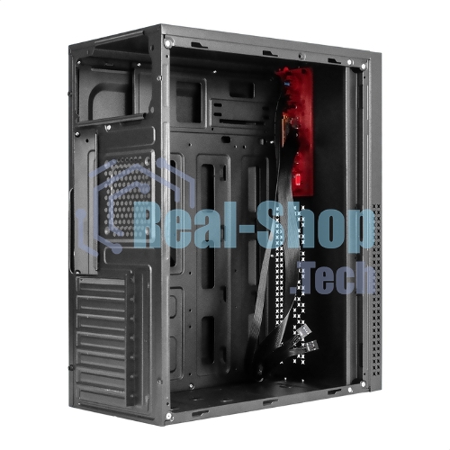 Компьютерный корпус Miditower ExeGate AA-443-UNS400 (ATX, БП UNS400 с вент. 12см, 2хUSB+HD Audio, черный)