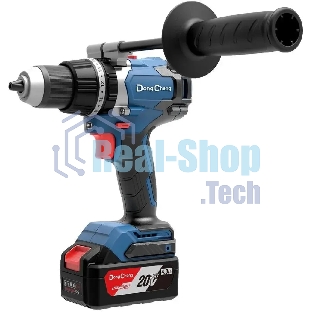 Дрель-шуруповерт DongCheng DCJZ03-13i, 20 В, 5 Ач, 120 Нм, бесщеточный, ударный