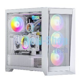 Компьютерный корпус ACD Lagrange; ATX, белый, FANS: 120мм ARGb: 3 Top + 1 Rear + HUB. Drive bay int: 3x3,5