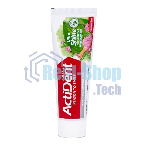 Зубная паста Active ACTIDENT Розмарин и Гималайская соль Ultra Shine, без парабенов, 100 г (512901005)