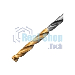 Сверло спиральное по металлу Denzel 3 x 61мм, Р6М5, Golden Tip, многогранная заточка, 2 шт.