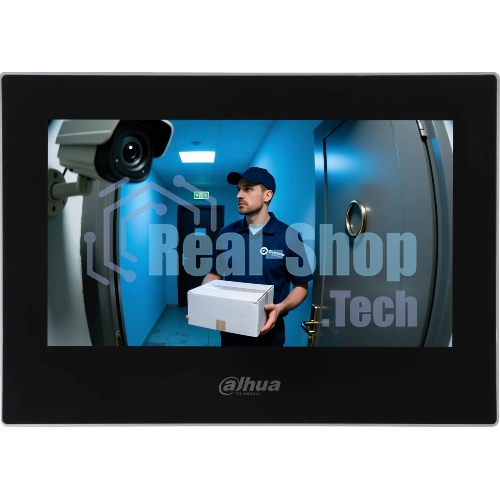 Видеодомофон IP 7 дюймовый, Dahua DHI-VTH2621G-P черный