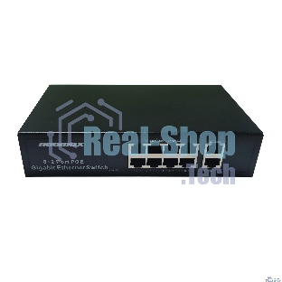 Коммутатор неуправляемый NEOMAX NMS-110PoE-1000-S, 10 портов 1000 Mbps, 8xPoE, металл