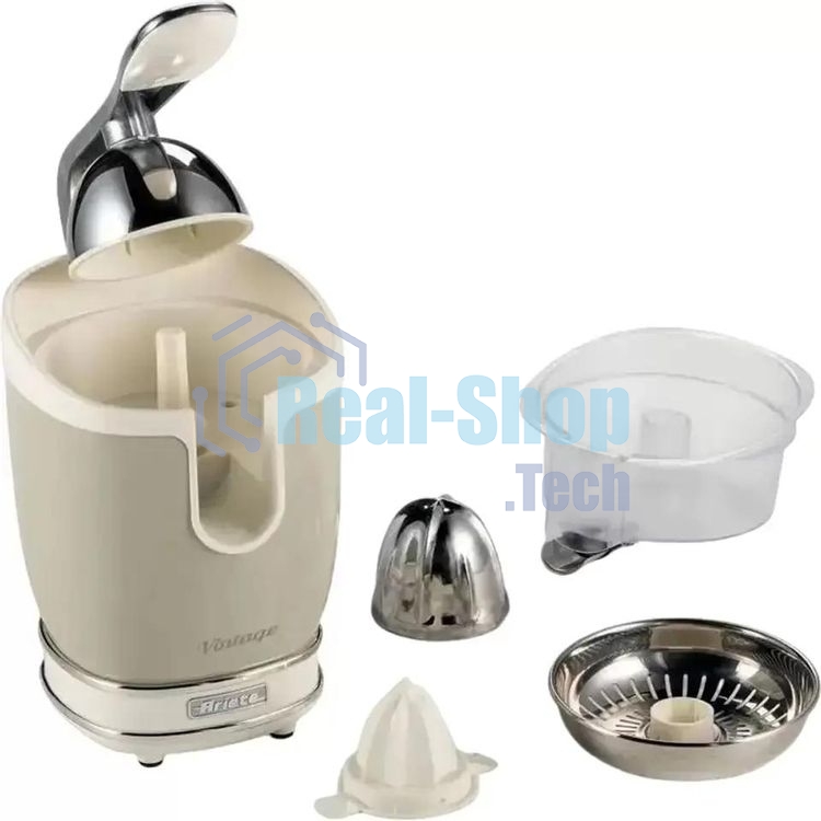 Соковыжималка Ariete 0413/03 Vintage бежевый, цитрусовая, 85 Вт, 600 мл, механическое