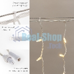 Гирлянда светодиодная Neon-night Бахрома (Айсикл) 3,2х0,9м 120 LED теплый белый белый каучук 3,3мм IP67 эффект мерцания 230В нужен блок 315-001