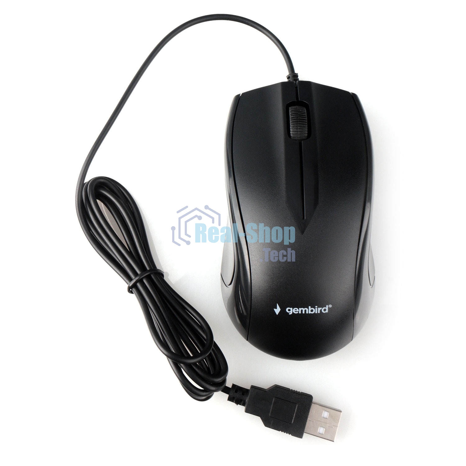 Мышь проводная Gembird MUSOPTI9-905U черный, 1000 dpi, USB, кнопки - 3