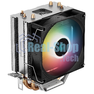 Кулер для процессора DEEPCOOL AG300 LED, 92 мм, алюминий/медь, 3050 об/мин, 30.5 дБ, 4 pin, 150 Вт, 129 мм