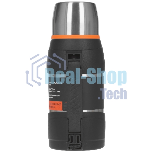 Термос Lara LR04-60 1,3 л, нержавеющая сталь, пищевой нейлон, пластмасса, силикон
