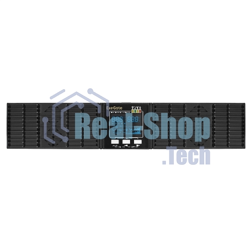 Источник бесперебойного питания On-line ExeGate PowerExpert ULS-2000.LCD.AVR.1SH.2C13.USB.RS232.SNMP.2U 2000VA/2000W, On-Line, PF=1, LCD, 1*Schuko+2*C13, RS232, USB, SNMP-slot, Rackmount 2U/Tower, металлический корпус, черный
