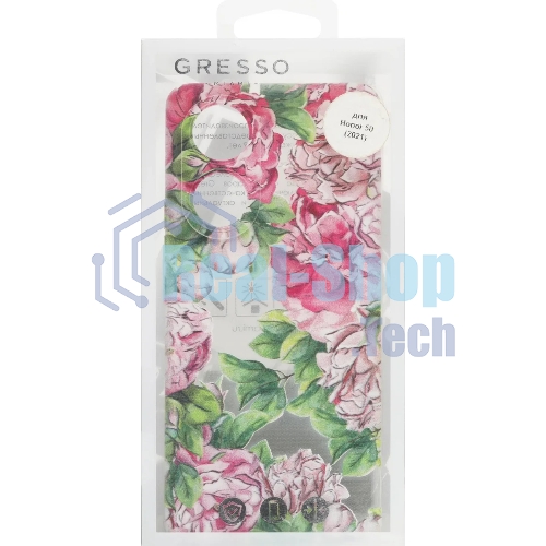 Чехол (клип-кейс) Gresso Air, для Honor 50, прозрачный/рисунок gr17aaae9318