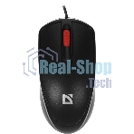 Мышь проводная Defender Icon MB-057 черный, 1000 dpi, USB, кнопки - 3