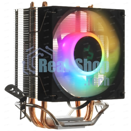 Кулер для процессора DEEPCOOL AG300 LED, 92 мм, алюминий/медь, 3050 об/мин, 30.5 дБ, 4 pin, 150 Вт, 129 мм