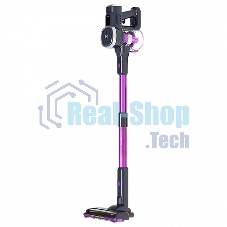 Пылесос вертикальный BQ VCA0201H фиолетовый/серый, питание от аккумулятора, 110 Вт, уборка сухая, пылесборник 0.6 л, работа от АКБ max 40 мин
