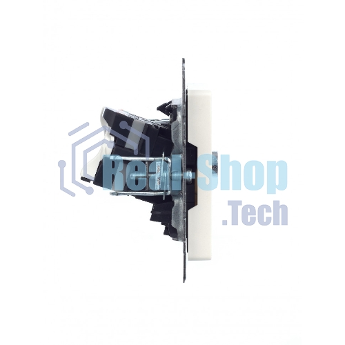 Розетка телевизионная двойная TV+RJ45 IEK BRITE РТВ/РК12-БрЖ кат.5E жемчуг