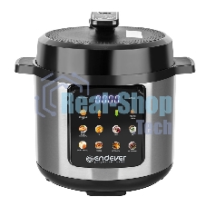 Скороварка-мультиварка электрическая Endever Vita-133 черный/стальной, 1200 Вт, 6 л, 12 авторежимов работы, книга рецептов