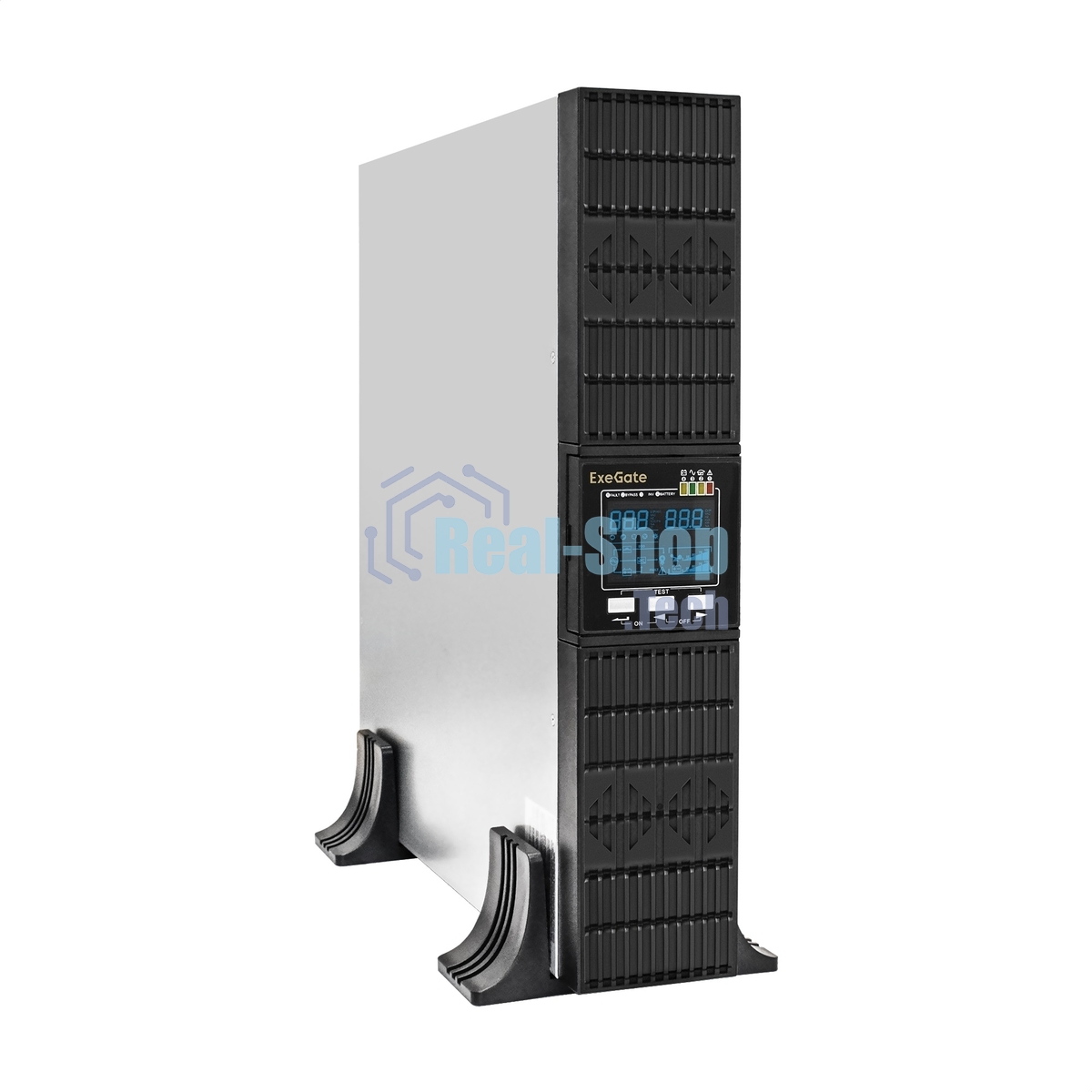 Источник бесперебойного питания On-line ExeGate PowerExpert ULS-2000.LCD.AVR.1SH.2C13.USB.RS232.SNMP.2U 2000VA/2000W, On-Line, PF=1, LCD, 1*Schuko+2*C13, RS232, USB, SNMP-slot, Rackmount 2U/Tower, металлический корпус, черный