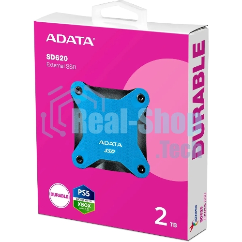 Внешний SSD ADATA SD620, 2TB, USB 3.2 Gen 2 Type-A, R/W 550/480, синий