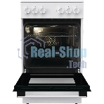 Плита электрическая Gorenje GEC5A41WG белый, конфорок 4 электрических, духовка 62 л, 50 см x 85 см x 59.4 см