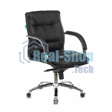 Кресло Бюрократ T-9927SL-LOW/BLACK черный, кожа Кресло Бюрократ T-9927SL-LOW/BLACK черный, кожа