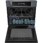 Шкаф духовой электрический Maunfeld AEOD60103G1, 60л, дверца с 3 стеклами, графит