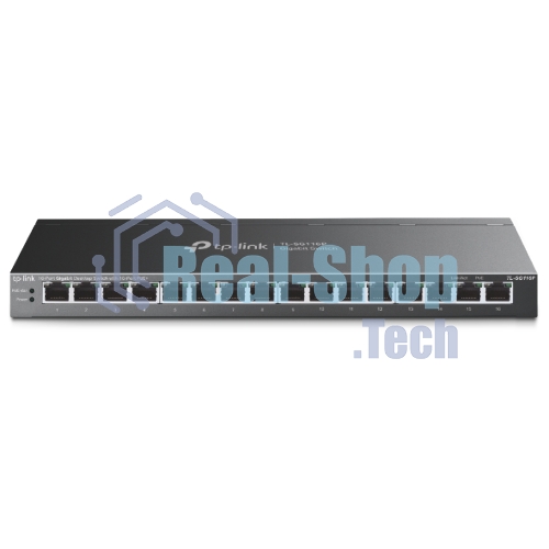Коммутатор настольный TP-Link TL-SG116P с 16 гигабитными портами PoE+
