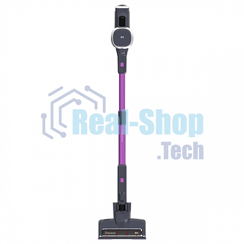 Пылесос вертикальный BQ VCA0201H фиолетовый/серый, питание от аккумулятора, 110 Вт, уборка сухая, пылесборник 0.6 л, работа от АКБ max 40 мин