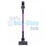 Пылесос вертикальный BQ VCA0201H фиолетовый/серый, питание от аккумулятора, 110 Вт, уборка сухая, пылесборник 0.6 л, работа от АКБ max 40 мин