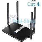Роутер беспроводной Cudy LT500 AC1200 10/100BASE-TX/4G cat.4 черный